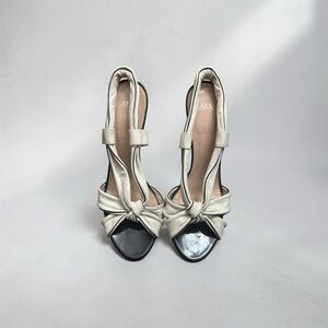 Chic Black and Cream Women's Heels